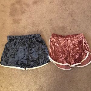 velvet shorts!
